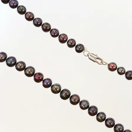 Collier odlade Tahitipärlor ca 8mm, längd 49cm, lås i metall.