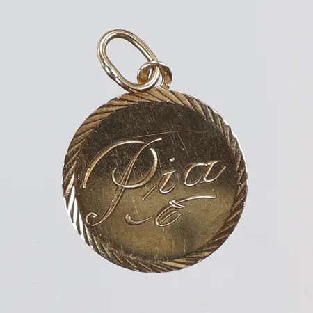 Hänge gravyr 18K Vikt: 1,1 g