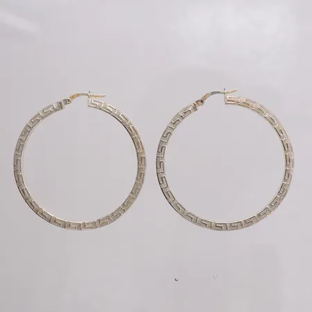 Örhängen creoler meandermönstrade, caØ47,7mm bredd 3mm silver 925/1000 Vikt: 9,6 g