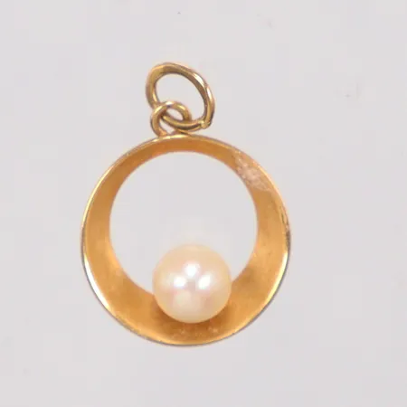 Hänge Ø14,5mm, pärla Ø5,4mm, 18K Vikt: 1 g