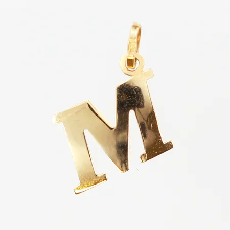Hänge bokstav "M" 15x13mm, 18K Vikt: 0,5 g