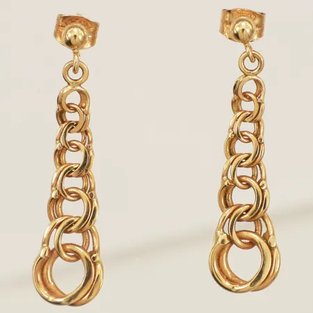 Örhängen Bismarck längd 29,3mm bredd 8,0mm 18K Vikt: 2,9 g