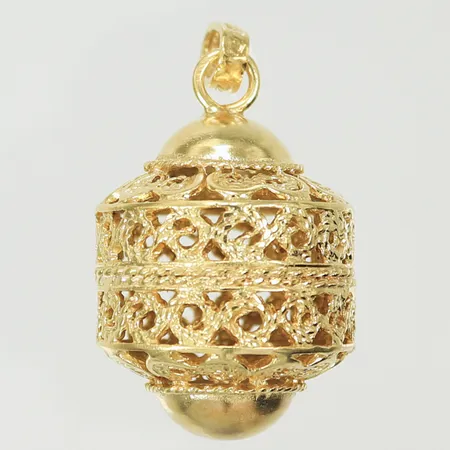 Hänge 24x19mm exkl ögla, 14K 8,8g Vikt: 8,8 g