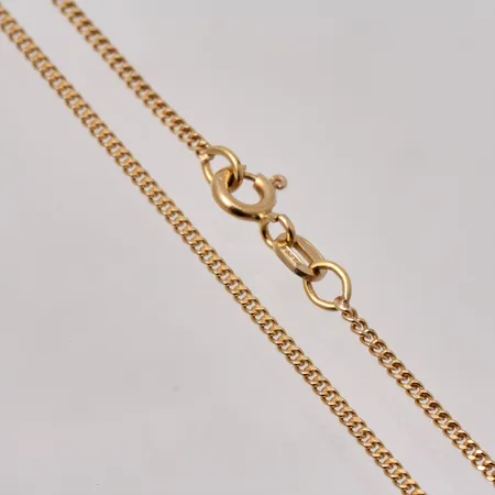 Kedja 42cm Pansar bredd 1,4mm, Guldfynd, 18K, 3,38g.