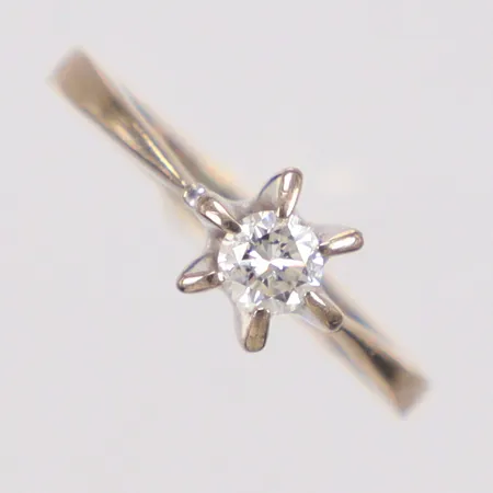Ring vitguld diamant 1x ca. 0,30ct VS/SI stl.19¾, 18K Vikt: 3,6 g