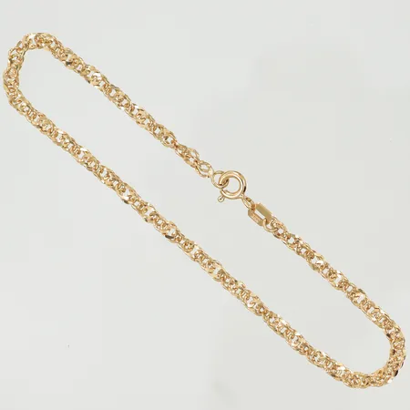 Armlänk Singpore längd 18,5cm bredd 3mm, 18K 3g