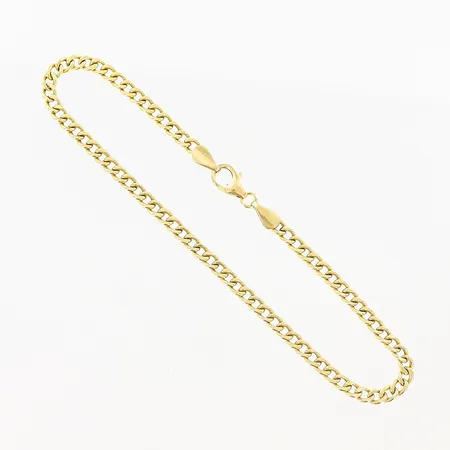Armband Pansar längd 18,8cm bredd 3mm ihålig 18K. Vikt: 2,3 g
