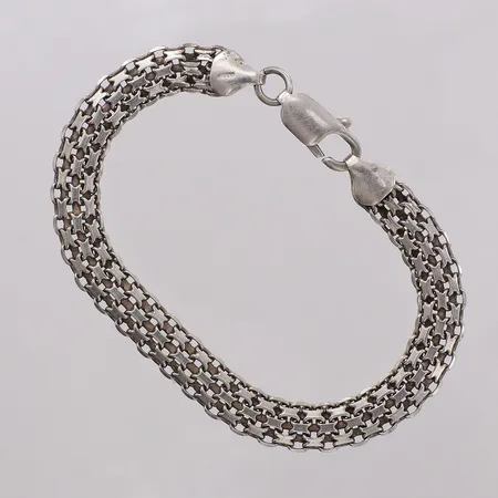 Armband X-länk längd 19cm, bredd 7,9mm, GFAB silver 925/1000 Vikt: 9,5 g