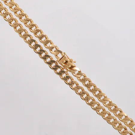 Kedja Pansar massiv längd 54,5cm, bredd 6,9mm, kistlås, 18K Vikt: 82,3 g
