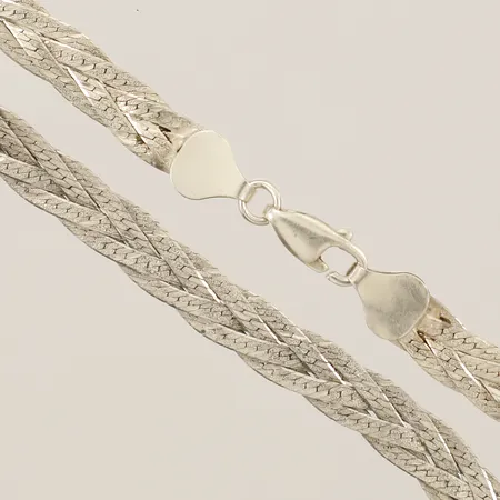 Collier Flätad längd 42cm bredd 6,5mm silver 925/1000 Vikt: 15,4 g