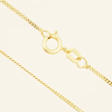 Kedja Pansar längd 50cm bredd 1mm, 14K Vikt: 1,9 g