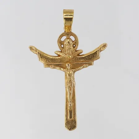 Hänge krucifix längd 5,5cm bredd 4cm gravyr 18K Vikt: 20,8 g