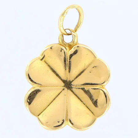 Hänge fyrklöver ca 15mm, bucklor, 18K Vikt: 0,8 g