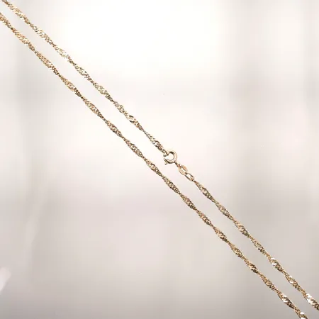 Kedja Singapore längd 42cm bredd 2,2mm 18k Vikt: 4,3 g
