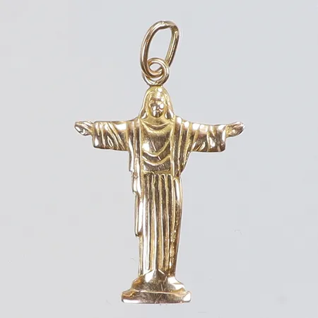 Hänge i form av "Cristo Redentor " (Kristusstatyn) 18x30mm inklusive hängöglan 18K Vikt: 1 g