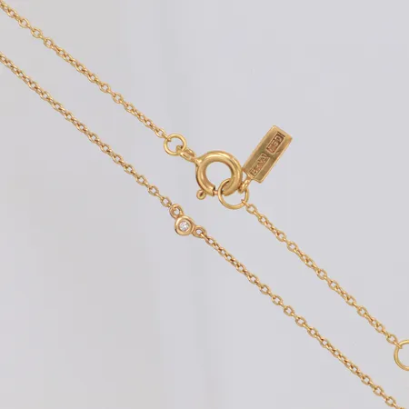 Collier Ankar med diamant ca 0,01ct My First Diamond Necklace Efva Attling längd 40-45cm, bredd 2,7mm, 18K Vikt: 2,5 g