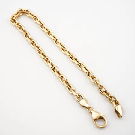 Armband, ankar, 21,5cm, bredd 5mm, 18k, fint skick Vikt: 6,7 g