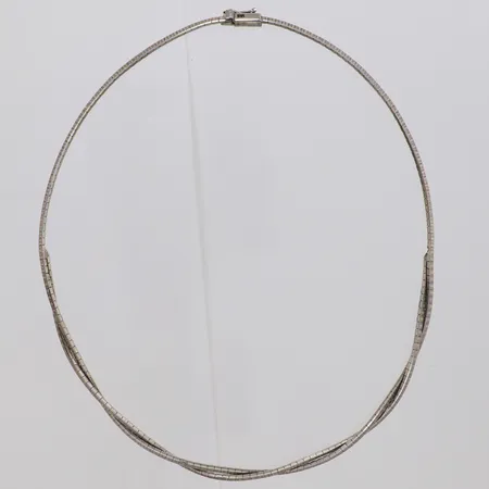Collier längd 40cm, bredd 5mm, 835/1000 silver Vikt: 15,5 g