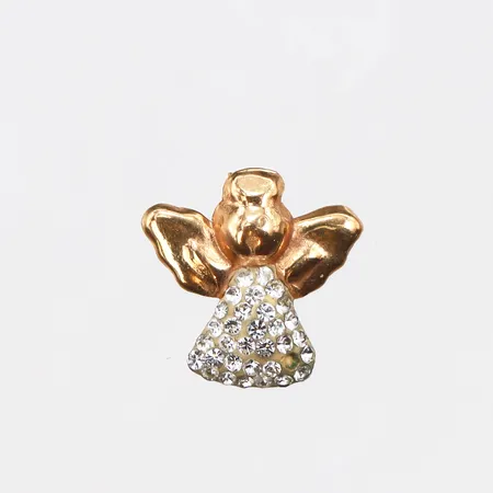 Hänge ängel med vita stenar, 11x10,9mm, 18K Vikt: 0,2 g
