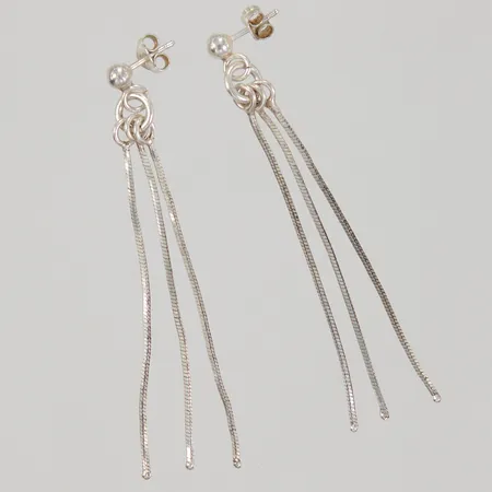 Örhängen längd 6,5cm, bredd ca 5mm, Guldfynd, 925/1000 silver, Vikt: 4,3 g