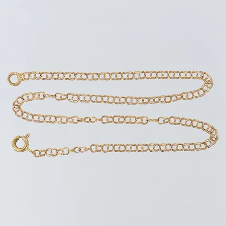 Vristlänk Bismarck längd 25cm bredd 2,4mm tvinnade/buckliga länkar 18K.