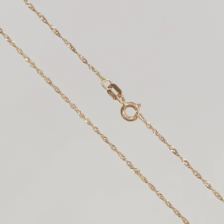 Kedja 38cm bredd:0,8mm18K 1,2g.
