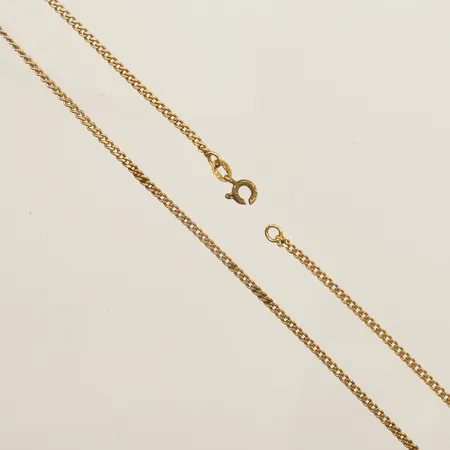 Kedja Pansar 61cm bredd 1,8mm lås ej guld defekt 18K Vikt: 7,8 g