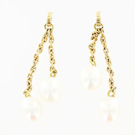Örhängen Efva Attling längd 45mm odlade sötvattenpärlor ca 9x7,5mm, 18K Vikt: 5,8 g