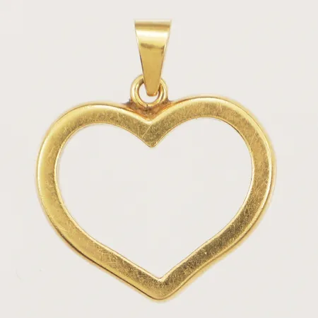 Hänge hjärta 25x20mm gravyr 18K Vikt: 5,7 g