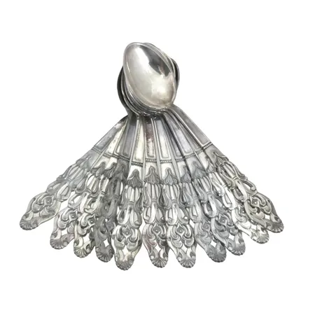 Kaffeskedar silver 830/1000, 11 stycken, längd 11,5 cm, bruksskick Vikt: 149,6 g