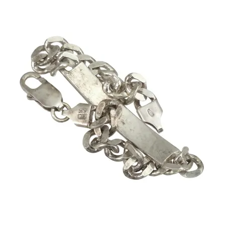 Armband med namngravyr, silver 925/1000,  Vikt: 17,2 g