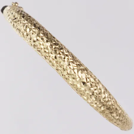 Armring stel öppningsbar mönstrad bucklig Ø60x50 bredd 4,9mm, 14K Vikt: 7,4 g