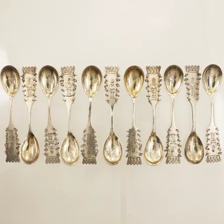 Elva sameskedar 11cm gravyr silver Vikt: 143,3 g