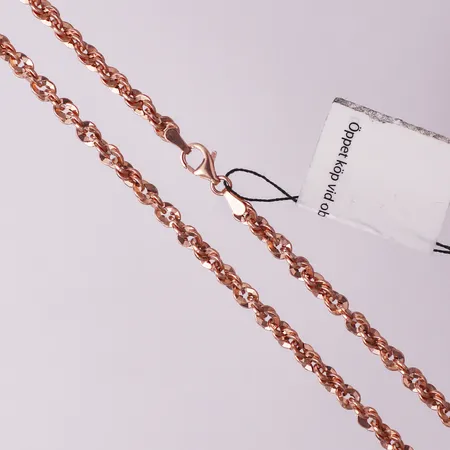 Kedja Singapore längd 45cm bredd 4mm, roséguld 18K Vikt: 5,8 g