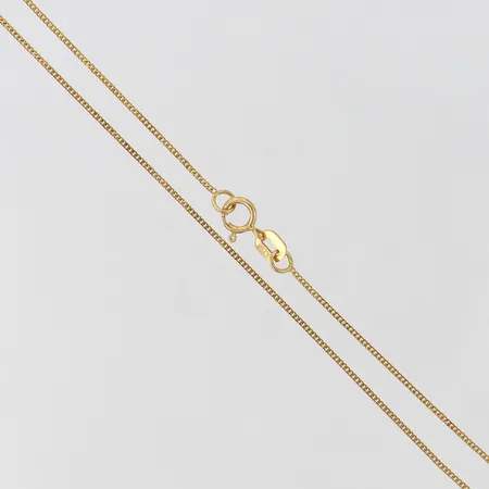 Kedja Pansar längd 42cm bredd 0,9mm 18K. Vikt: 1,4 g
