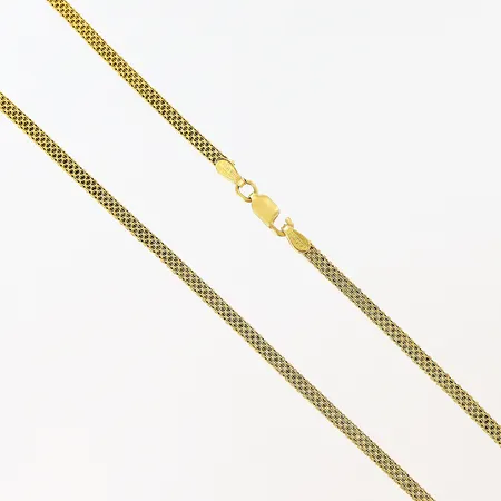 Kedja X-länk längd 61,5cm bredd 2,5mm, defekt lås, 21K Vikt: 15 g