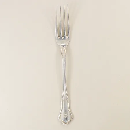 Bordsgaffel längd 18cm monogram silver 830/1000 Vikt: 46 g
