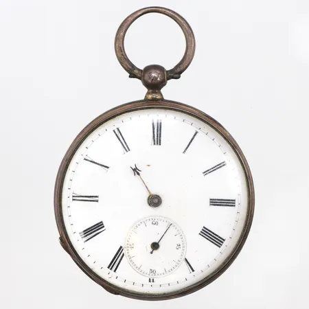 Fickur 45mm, spindelgång, saknar visare, defekt går ej oädel metall, boettnr: 9793, löst glas