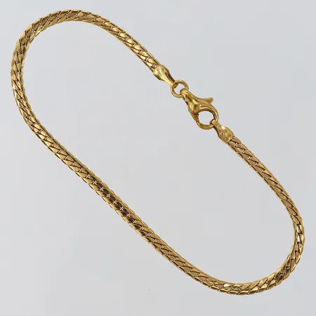 Armband manglad pansar längd 18,5cm bredd 2,8mm 18K. Vikt: 6 g