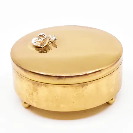 Nipperask Kristina Skultuna Ø75mm höjd 4cm mässing bruksskick