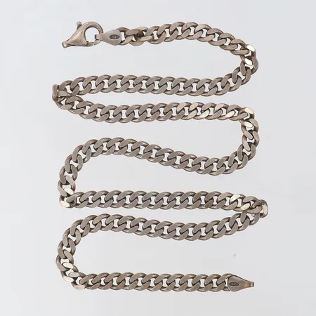 Kedja Pansar längd 45,5cm bredd 5,5mm saknar låsögla Silver 925/1000. Vikt: 26,2 g