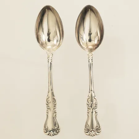 Två kaffeskedar modell Prins Albert 13cm silver Vikt: 41,8 g