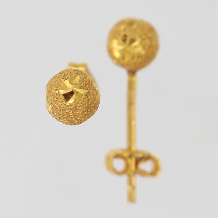 Ett par örhängen mönsterdekor Ø5,2mm 22K Vikt: 1,2 g