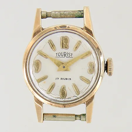 Damur Tourist 14K manuell numrerad:1829 Ø19mm defekt fungerar ej 14K bruttovikt: 5,4g