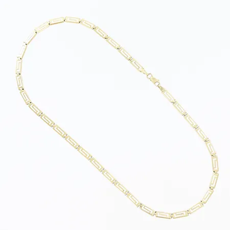 Collier meanderbård längd 40,5cm, bredd 4mm, 375/1000, 9K Vikt: 5,4 g