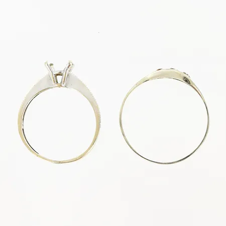 2 ringar defekta vitguld 14K Vikt: 2,7 g