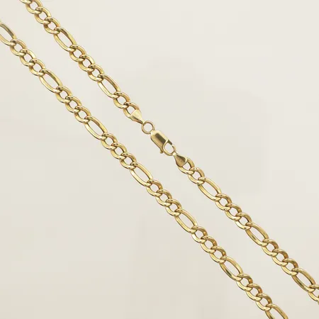 Kedja Figaro 58cm bredd 6,1mm ihålig 14K Vikt: 19,1 g