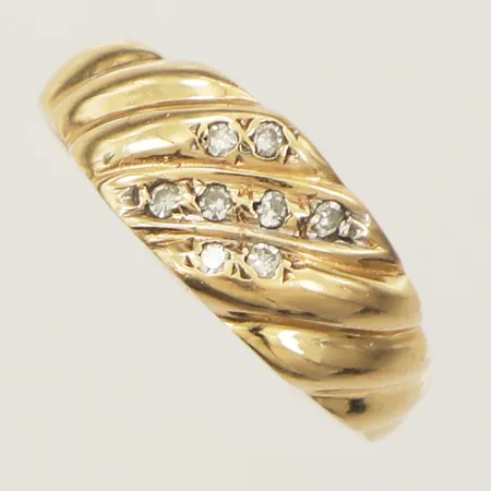 Ring med diamanter 8x0,01ct stl:17½ bredd 2,9mm 18K Vikt: 3,2 g