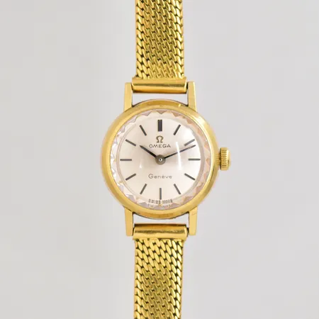Damur Omega Genève Ø 19,5mm manuell 14K armband 18K längd 18cm inklusive uret bruttovikt 27,0g