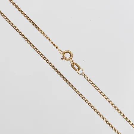 Kedja Pansar längd 50,5cm, bredd 1mm, GHA, 18K. Vikt: 3,8 g